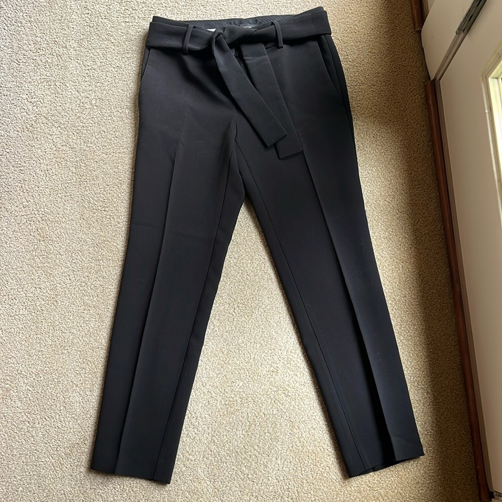 Black Ann Taylor Tie Front Trousers